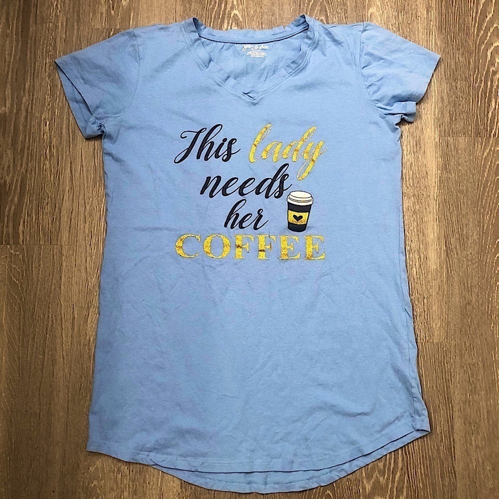 Yarn & Sea “This lady needs‎ her coffee” T-shirt